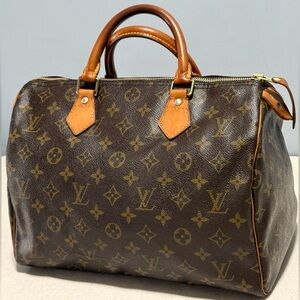 Louis Vuitton Vintage Speedy 30 Monogram Canvas Leather